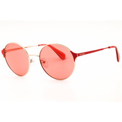 Max & Co MO0073 28S Women's Shiny Rose Gold Metal Full Rim Round Sunglasses, 54 mm