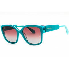 Max & Co MO0075 98P Women's Dark Green/Blue Acetate Full Rim Rectangular Sunglasses