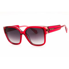 Max & Co MO0075 72B Women's Shiny Pink Acetate Full Rim Rectangular Shape Sunglasses