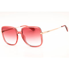 Max & Co MO0083 66S Women's Shiny Red Injected Propionate Rectangular Sunglasses