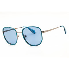 Max & Co MO0091 84V Women's Shiny Light Blue Metal Full Rim Round Shape Sunglasses
