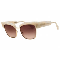 Max & Co MO0092 24G Women's White/Gold Acetate Full Rim Cat Eye Shape Sunglasses