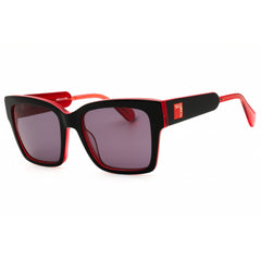 Max & Co MO0094 01A Women's Shiny Black Acetate Full Rim Rectangular Sunglasses