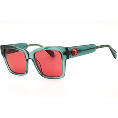 Max & Co MO0094 93S Women's Shiny Light Green Acetate Full Rim Rectangular Sunglasses