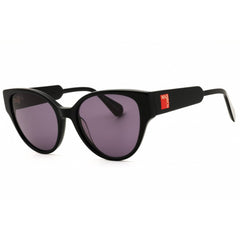 Max & Co MO0095 01A Women's Shiny Black Acetate Full Rim Cat Eye Shape Sunglasses