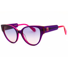 Max & Co MO0095 81Z Women's Shiny Violet Acetate Full Rim Cat Eye Shape Sunglasses