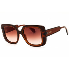 Max & Co MO0096 50F Women's Dark Brown Injected Propionate Oversized Sunglasses
