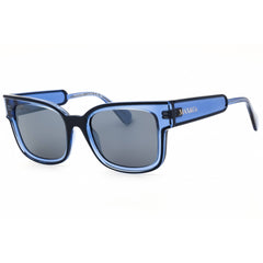 Max & Co MO0098 90C Women's Shiny Blue Injected Propionate Rectangular Sunglasses