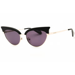 Max & Co MO0102 01A Women's Shiny Black Acetate Full Rim Cat Eye Shape Sunglasses