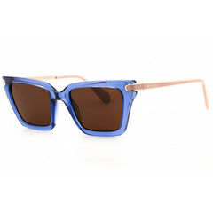 Max & Co MO0110 90E Women's Shiny Blue Injected Propionate Rectangular Sunglasses