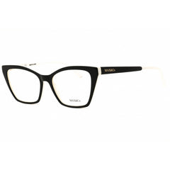 Max & Co MO5001 004 Women's Black/White Acetate Full Rim Cat Eye Shape Eyeglasses