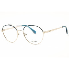 Max & Co MO5005 016 Women's Shiny Palladium Metal Full Rim Round Shape Eyeglasses
