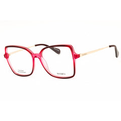 Max & Co MO5009 071 Women's Bordeaux/Gold Injected Propionate Rectangular Eyeglasses