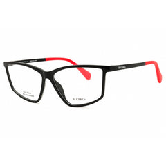 Max & Co MO5013 001 Women's Shiny Black Injected Propionate Rectangular Eyeglasses