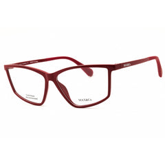 Max & Co MO5013 066 Women's Shiny Red Injected Propionate Rectangular Eyeglasses