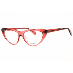 Max & Co MO5015 066 Women's Shiny Red Acetate Full Rim Cat Eye Shape Eyeglasses