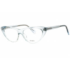 Max & Co MO5015 084 Women's Shiny Light Blue Acetate Full Rim Cat Eye Shape Eyeglasses