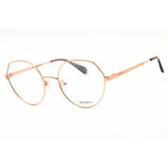 Max & Co MO5017 033 Women's Pink Gold Metal Full Rim Frame Round Shape Eyeglasses