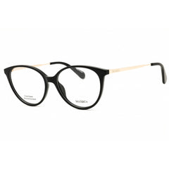 Max & Co MO5023 01A Women's Shiny Black Injected Propionate Full Rim Round Eyeglasses