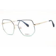 Max & Co MO5037 016 Women's Round Shape Eyeglasses - Shiny Palladium Metal Frame