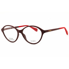Max & Co MO5055 069 Women's Round Eyeglasses - Shiny Bordeaux Injected Propionate