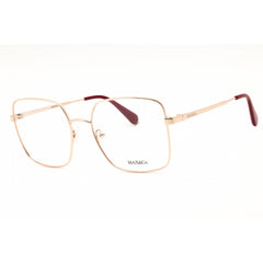 Max & Co MO5057 028 Women's Rectangular Shape Eyeglasses - Shiny Rose Gold Metal Frame