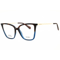 Max & Co MO5081 056 Women's Cat Eye Eyeglasses in Havana/Blue/Gold Injected Propionate