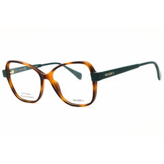 Max & Co MO5084 056 Women's Cat Eye Eyeglasses in Havana/Green Injected Propionate