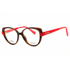 Max & Co MO5085 056 Women's Cat Eye Eyeglasses - Havana/Red Injected Propionate Frame