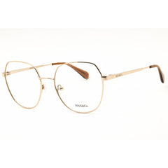 Max & Co MO5089 032 Women's Round Shape Eyeglasses - Pale Gold Metal Full Rim Frame