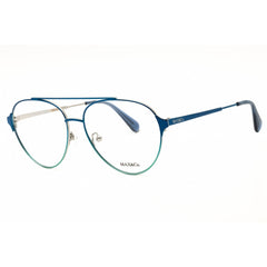 Max & Co MO5099 092 Women's Aviator Shape Eyeglasses - Blue/Grey Metal Full Rim Frame