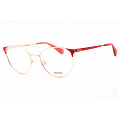 Max & Co MO5100 028 Women's Round Shape Eyeglasses - Shiny Rose Gold Metal Frame