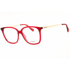 Max & Co MO5104 066 Women's Rectangular Eyeglasses in Shiny Red Injected Propionate