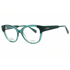 Max & Co MO5117 096 Women's Cat Eye Eyeglasses in Shiny Dark Green Injected Propionate