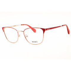 Max & Co MO5118 066 Women's Rectangular Shape Eyeglasses - Shiny Red Metal Frame