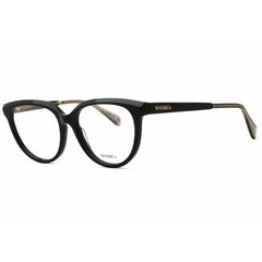 Max & Co MO5125 001 Women's Oval Shape Eyeglasses - Shiny Black Acetate Full Rim Frame