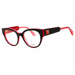 Max & Co MO5128 005 Women's Round Shape Eyeglasses - Black/Red Acetate Full Rim Frame