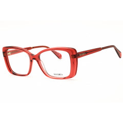 Max & Co MO5132 066 Women's Rectangular Shape Eyeglasses - Shiny Red Acetate Frame