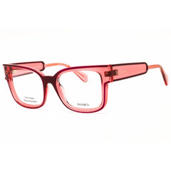 Max & Co MO5133 066 Women's Rectangular Eyeglasses in Shiny Red Injected Propionate
