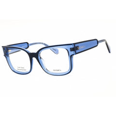 Max & Co MO5133 090 Women's Rectangular Eyeglasses in Shiny Blue Injected Propionate