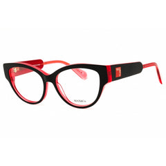 Max & Co MO5141 005 Women's Cat Eye Shape Eyeglasses - Black/Red Acetate Frame