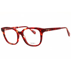 Max & Co MO5144 054 Women's Rectangular Shape Eyeglasses - Red Havana Acetate Frame