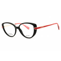 Max & Co MO5147 005 Women's Cat Eye Eyeglasses - Black/Red Injected Propionate Frame