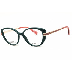 Max & Co MO5147 096 Women's Cat Eye Eyeglasses in Shiny Dark Green Injected Propionate