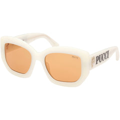 Emilio Pucci EP0211 21E Women's Butterfly Sunglasses Ivory Acetate Frame 54mm