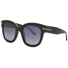 Tom Ford Beatrix-02 FT0613 01C Women's Square Sunglasses Black Smoke 52mm