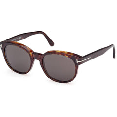 Tom Ford Mert FT1180 52A Men's Round Sunglasses Dark Havana Smoke 53mm