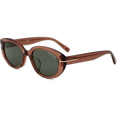 Tom Ford FT1296-K 48A Women's Oval Sunglasses Clear Brown Gray Lens 54mm