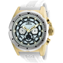 Invicta Speedway 20308 Men's 50mm Gold Stainless Steel Quartz Watch, White Dial