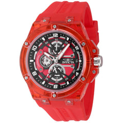 Invicta Racing Saphirex 48801 Men's 46mm Red Plastic Quartz Watch, Mineral Crystal